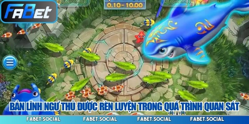 Chiến Thuật Bắn Cá FABET - Bí Kíp Giúp Tối Ưu Xu Thưởng Bản lĩnh ngư thủ được rèn luyện trong quá trình quan sát